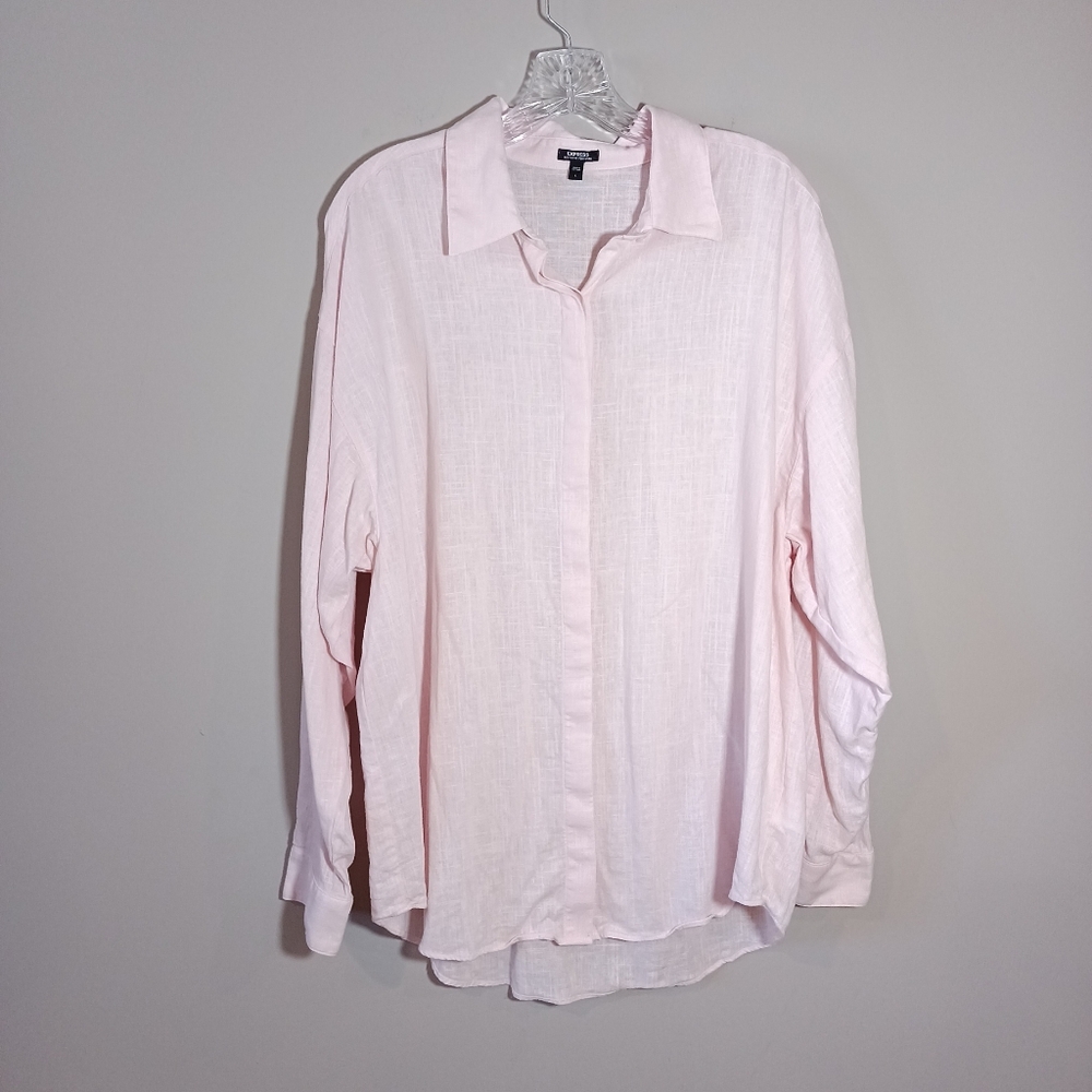 Express Light Pink Button Down Shirt